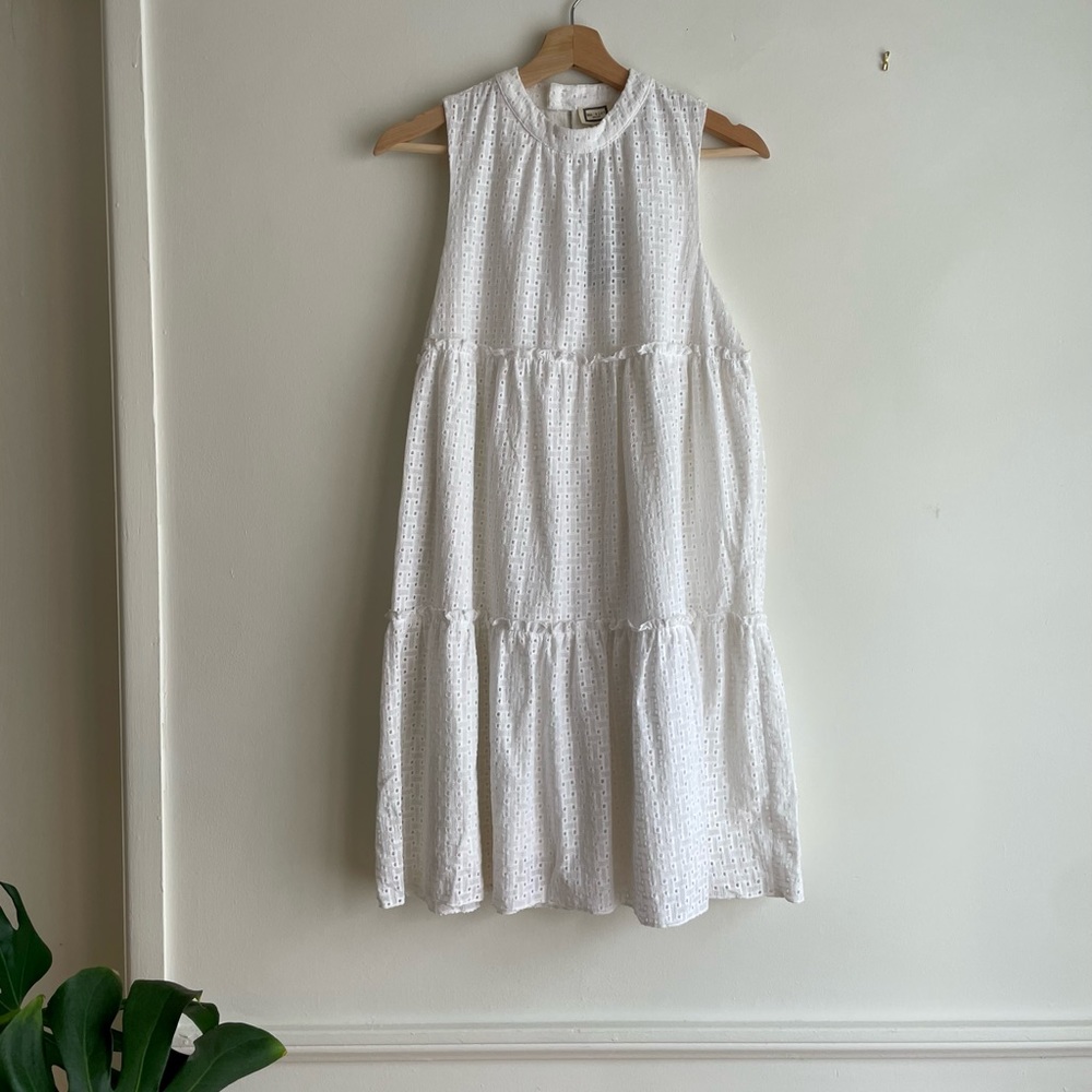 White punching dress